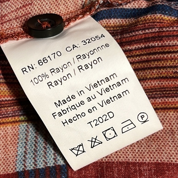 11.1.TYLHO XSMALL RUST & BLUE RAYON SHEATH LONG SLEEVED DRESS - Picture 10 of 11